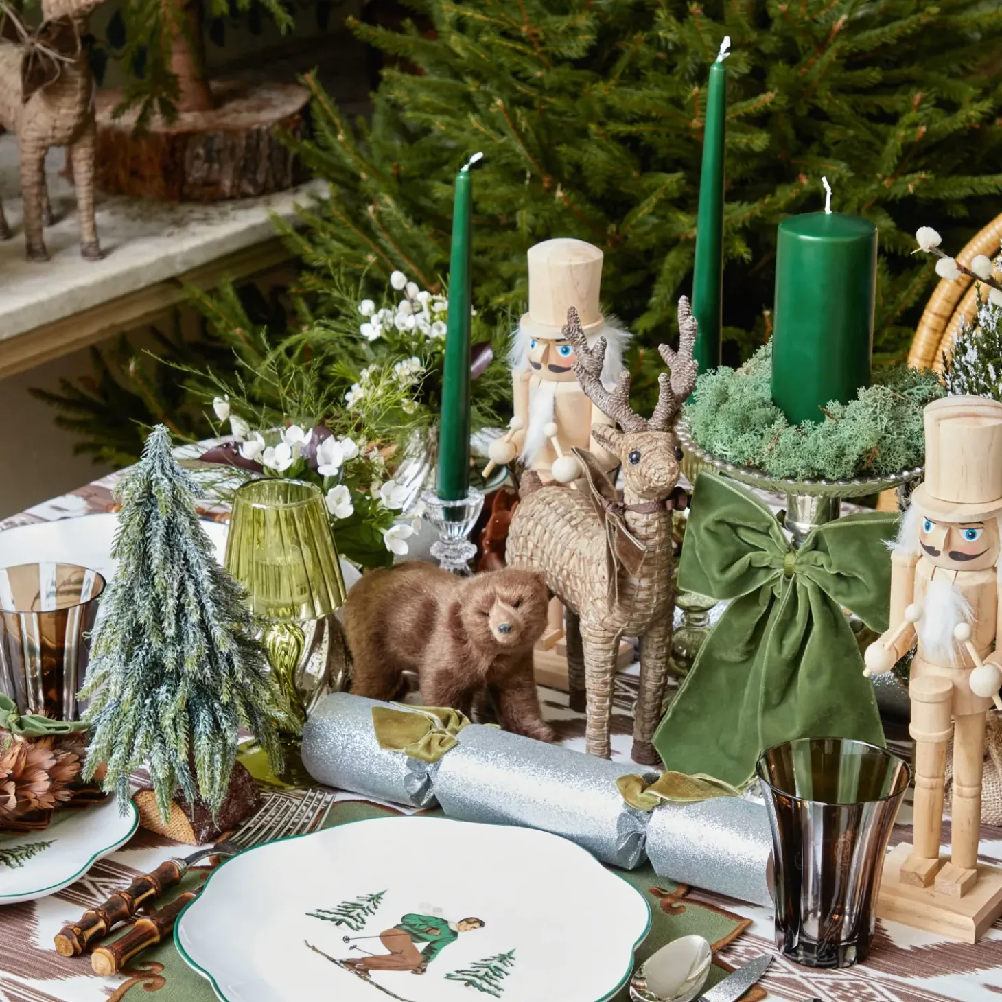 Frosted Fir Trees (Pair)