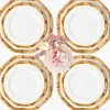Geometric Bamboo Dinner & Starter Plates (Set of 8)