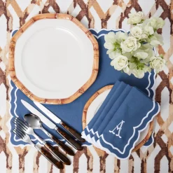 Geometric Bamboo Dinner Plate (Set of 4)