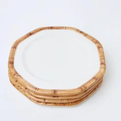 Geometric Bamboo Dinner Plate (Set of 4)