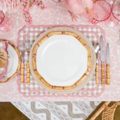 Geometric Bamboo Dinner Plate