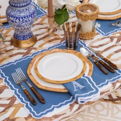 Geometric Bamboo Dinner Plate