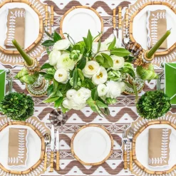 Geometric Bamboo Starter Plate (set of 4)