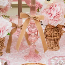 Gisele Pink Candle Holder (Pair)
