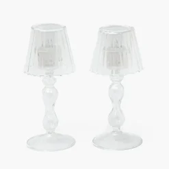 Glass Lantern Tea Light Holder Set