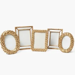 Gold Bamboo Mirror Photo Frame - 4"x6"
