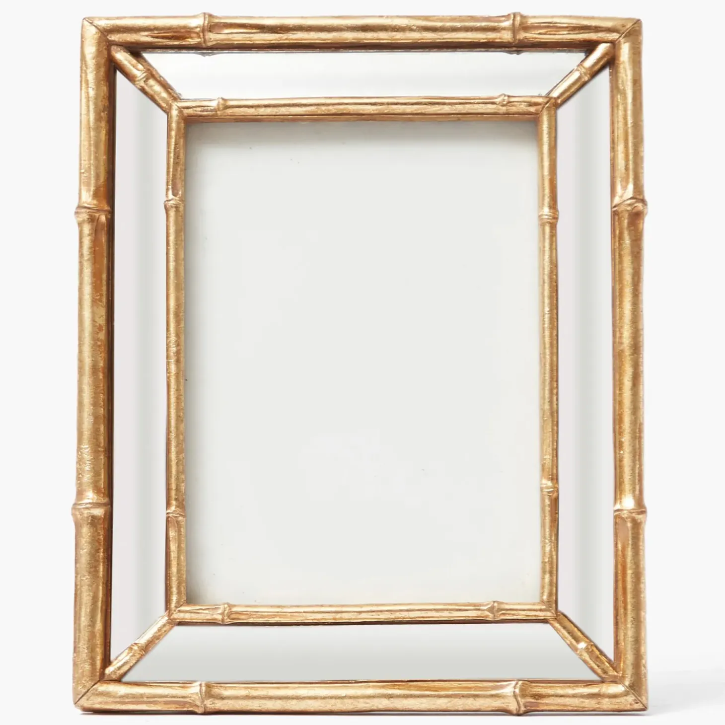 Gold Bamboo Mirror Photo Frame - 5"x 7"