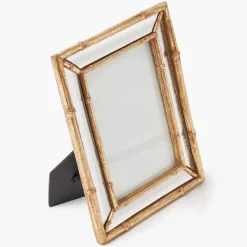 Gold Bamboo Mirror Photo Frame - 5"x 7"