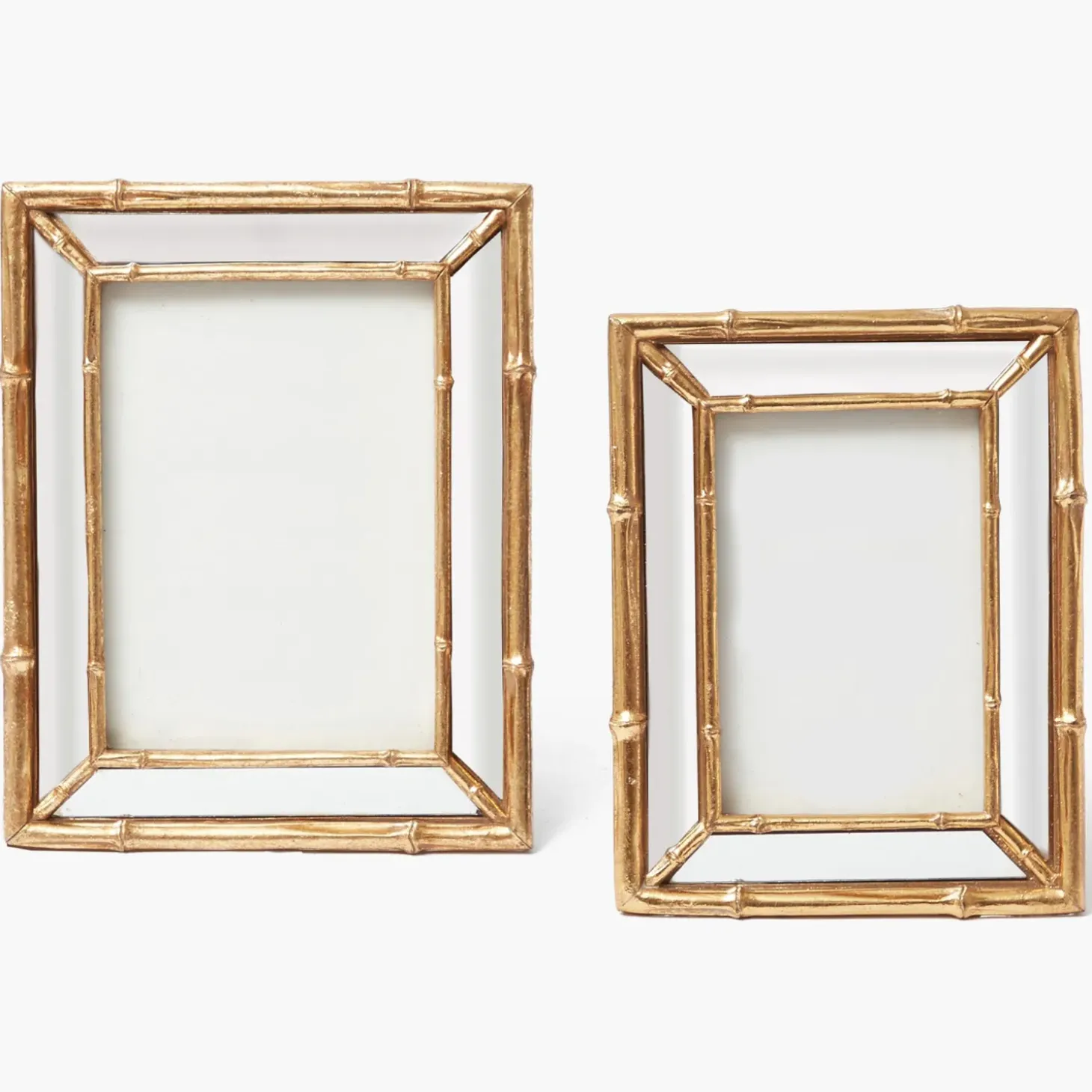 Gold Bamboo Mirror Photo Frame - 5"x 7"
