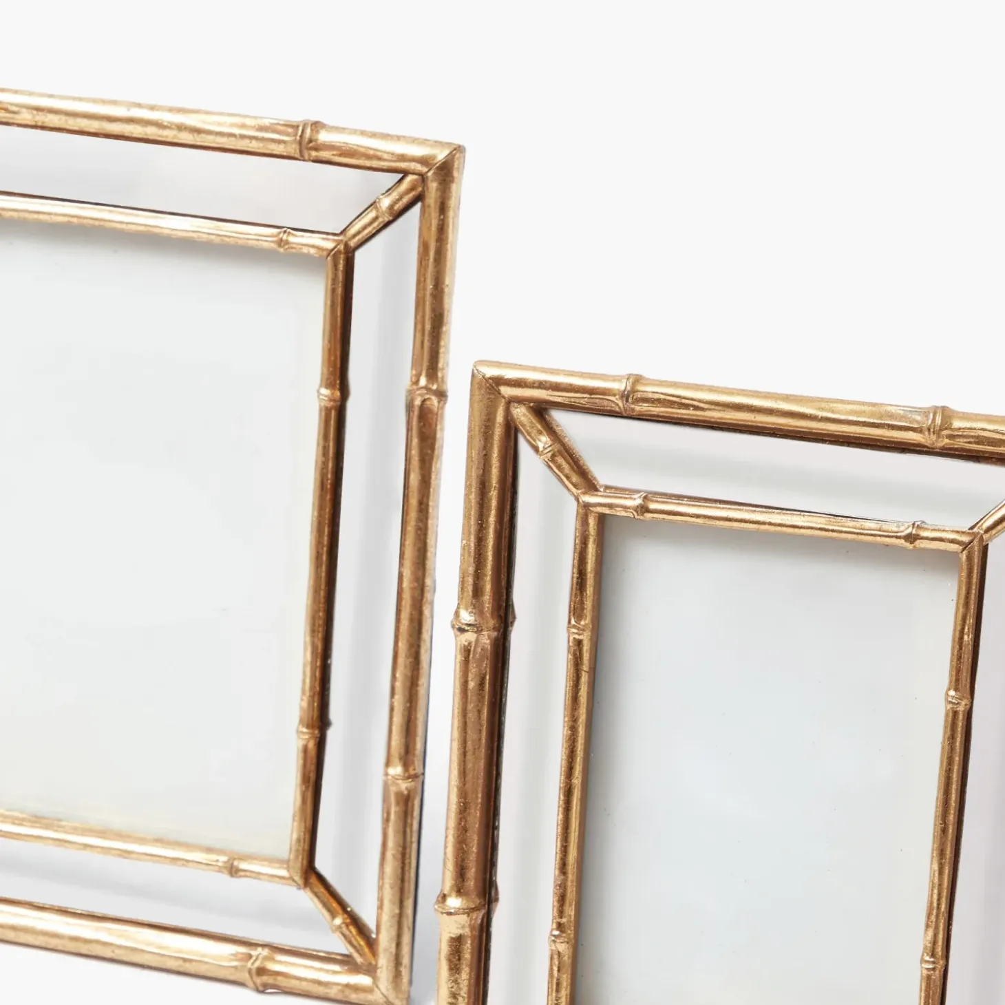 Gold Bamboo Mirror Photo Frame - 5"x 7"