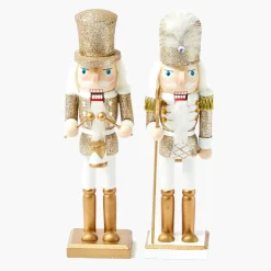 Gold Glitter Nutcracker (Pair)