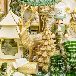 Gold Glitter Reindeer Family