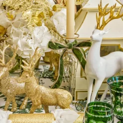 Gold Glitter Reindeer Family