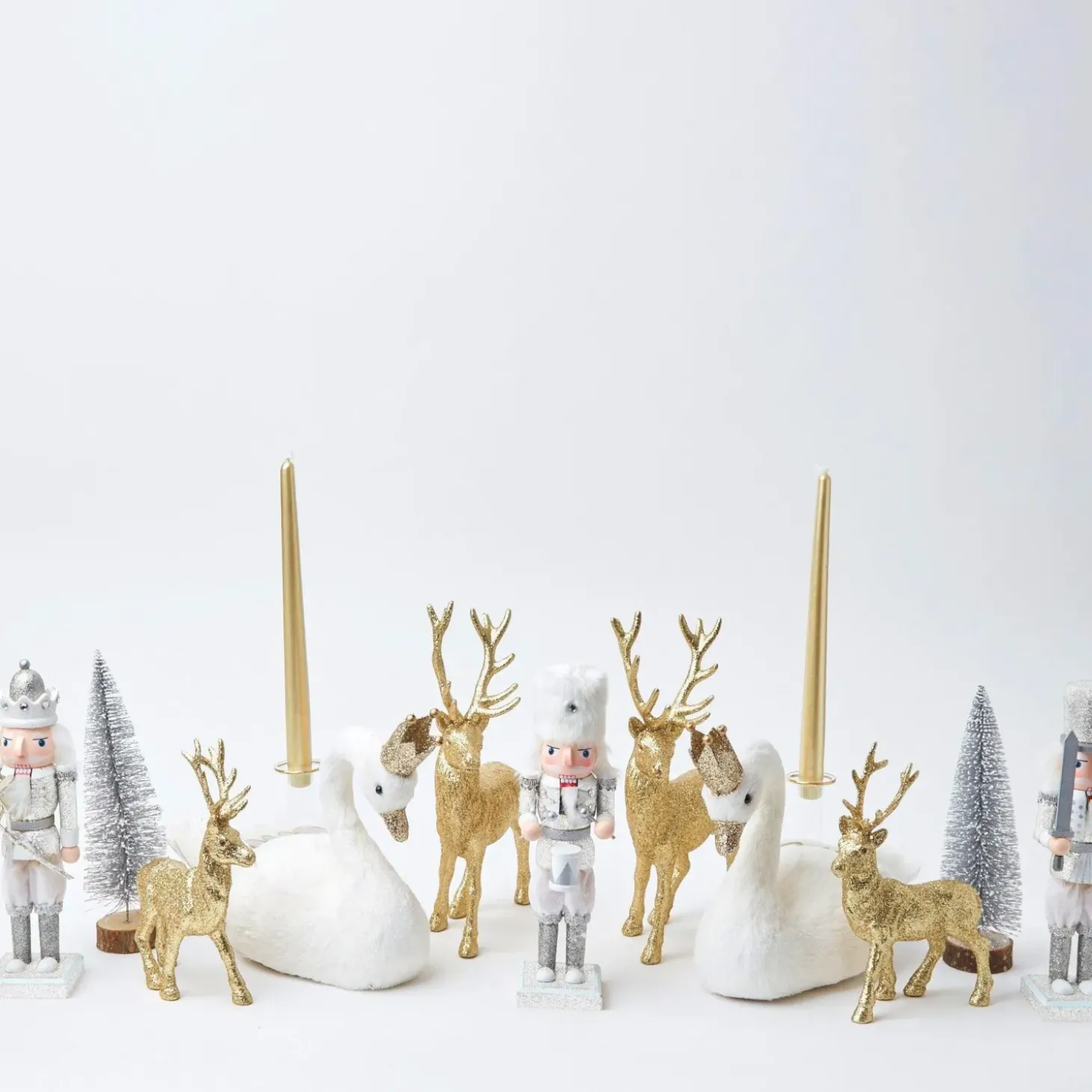 Gold Glitter Reindeer (Pair)