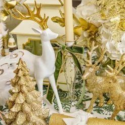 Gold Glitter Reindeer (Pair)