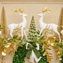 Gold Glitter Reindeer (Pair)