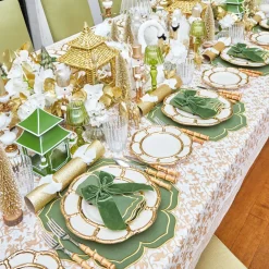 Gold Petal Bamboo Ceramic Starter Plate