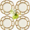 Gold Petal Bamboo Dinner Plates (Set of 4)