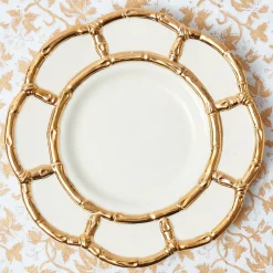 Gold Petal Bamboo Dinner Plates (Set of 4)