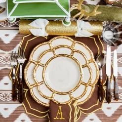 Gold Petal Bamboo Dinner & Starter Plates (Set of 8)