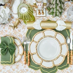 Gold Petal Bamboo Dinner & Starter Plates (Set of 8)