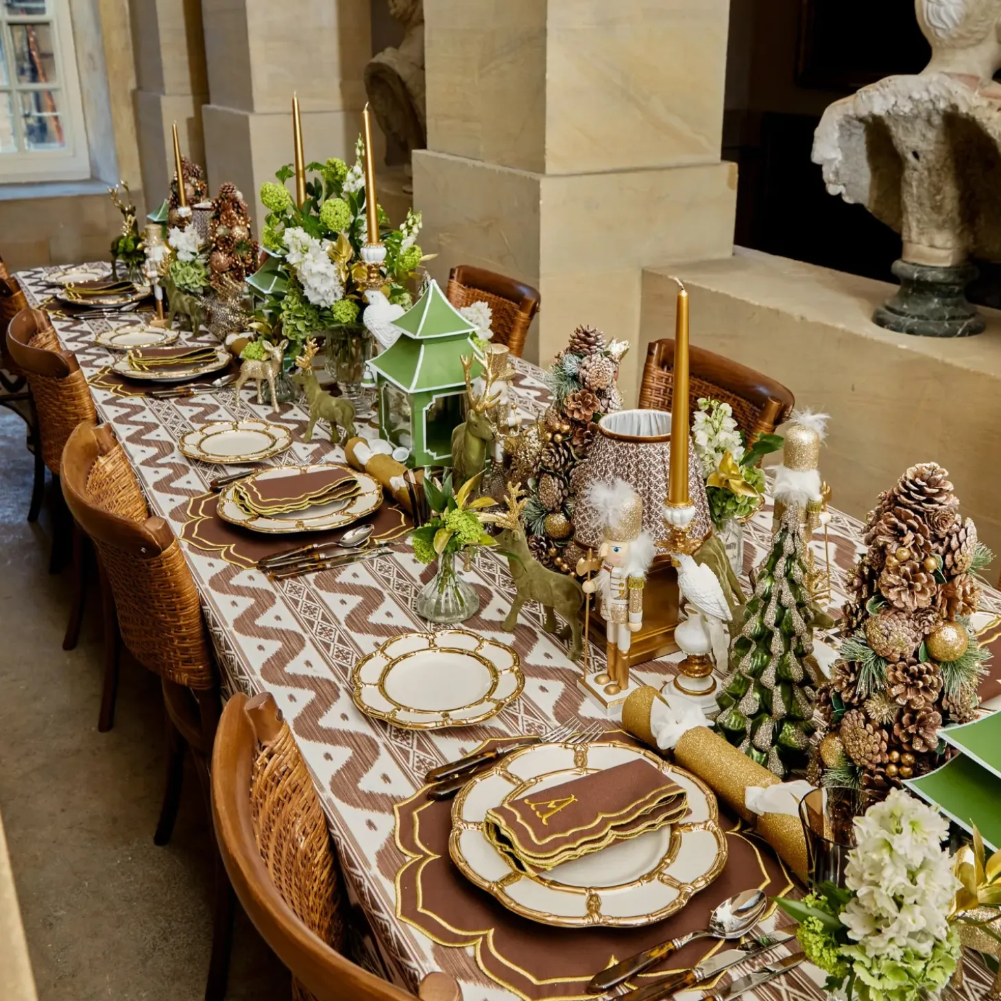 Gold Petal Bamboo Dinner & Starter Plates (Set of 8)