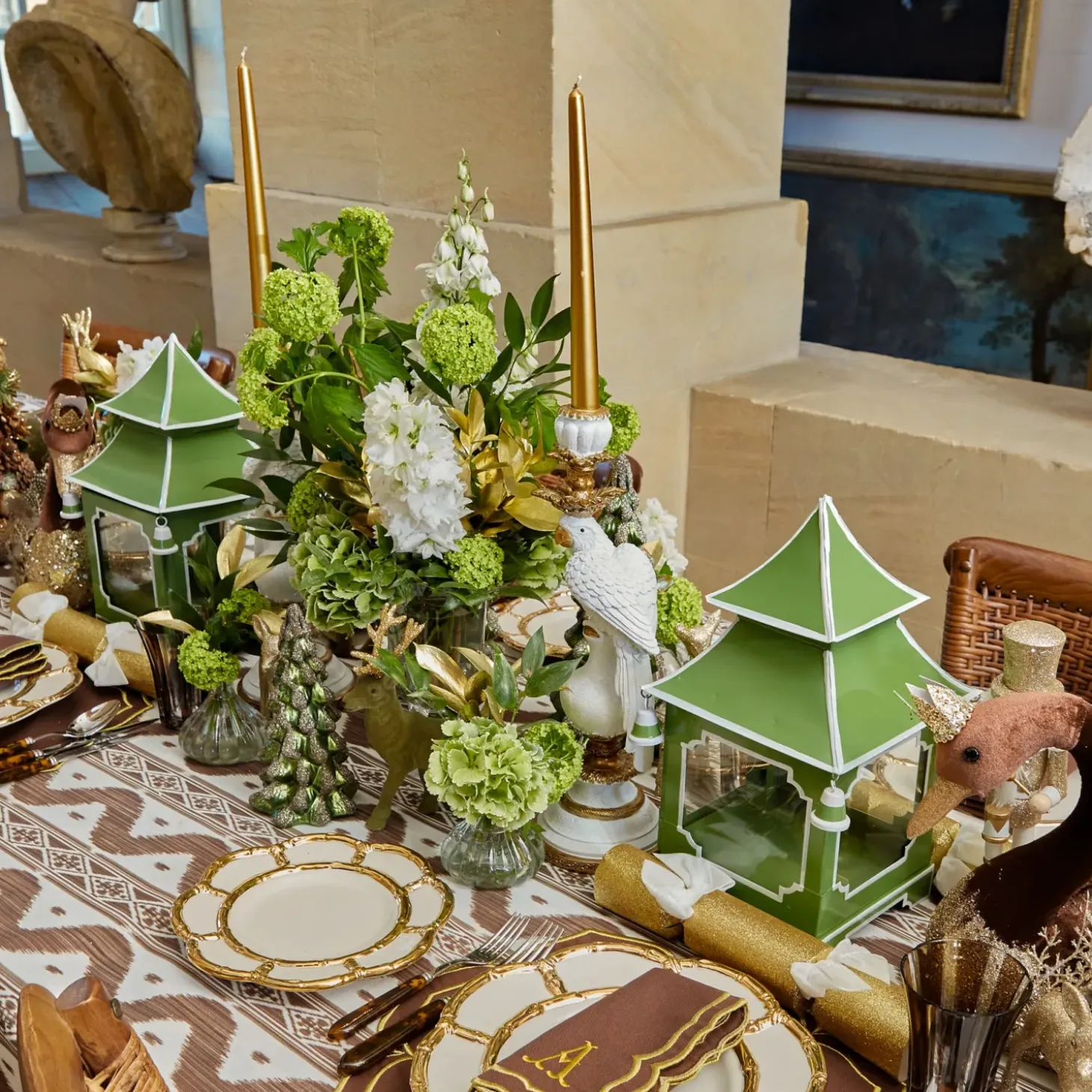 Gold Petal Bamboo Dinner & Starter Plates (Set of 8)