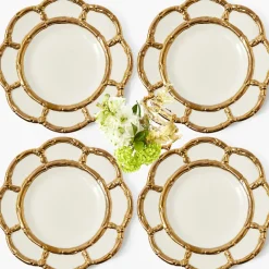 Gold Petal Bamboo Starter Plates (Set of 4)