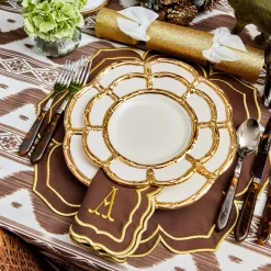 Gold Petal Bamboo Starter Plates (Set of 4)
