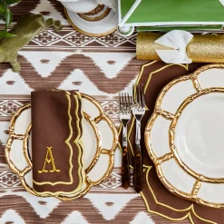 Gold Petal Bamboo Starter Plates (Set of 4)