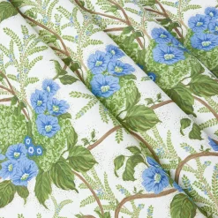 Green & Blue Lady Isabella's Garden Fabric