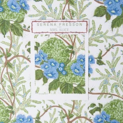 Green & Blue Lady Isabella's Garden Fabric