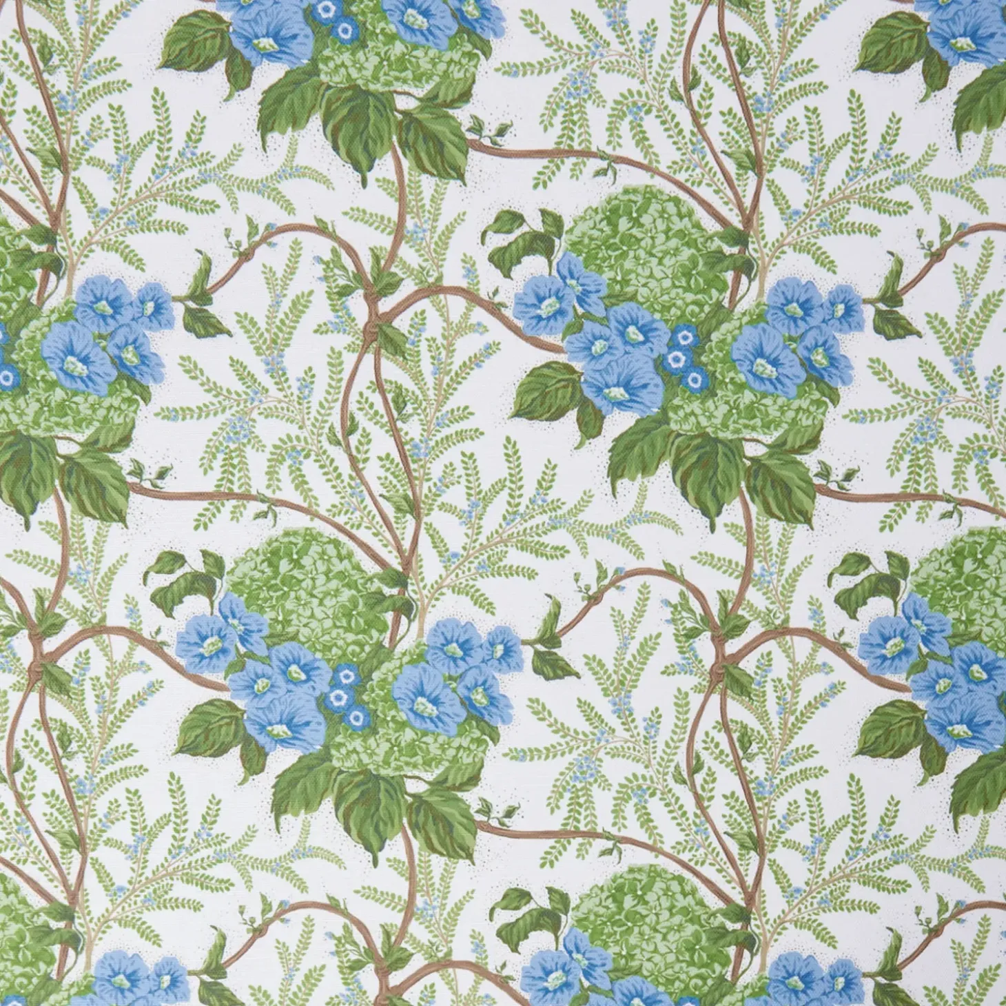 Green & Blue Lady Isabella's Garden Fabric