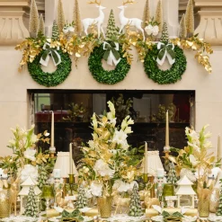 Green & Gold Laurel Placemats (Set of 4)