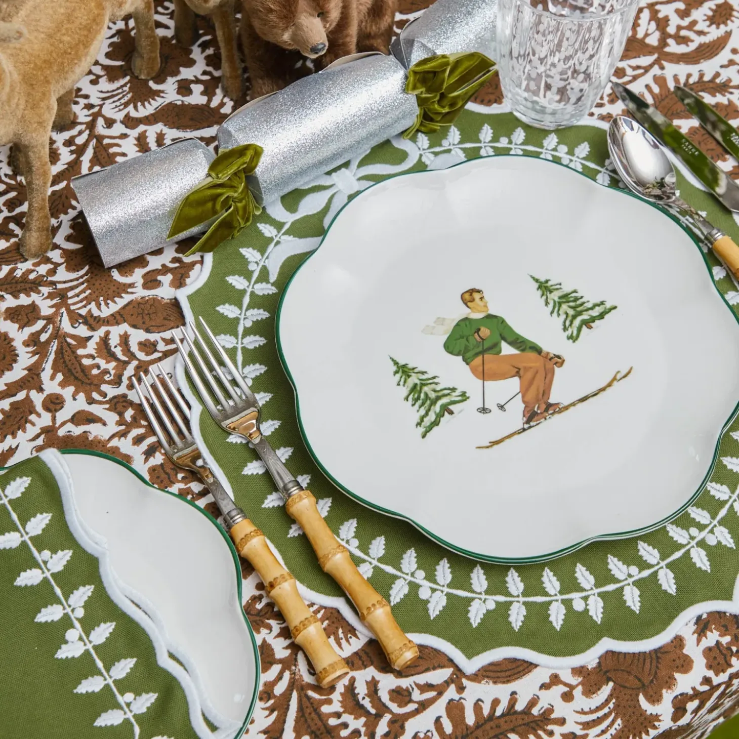 Green Bow Laurel Placemats (Set of 4)