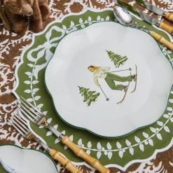 Green Bow Laurel Placemats (Set of 4)