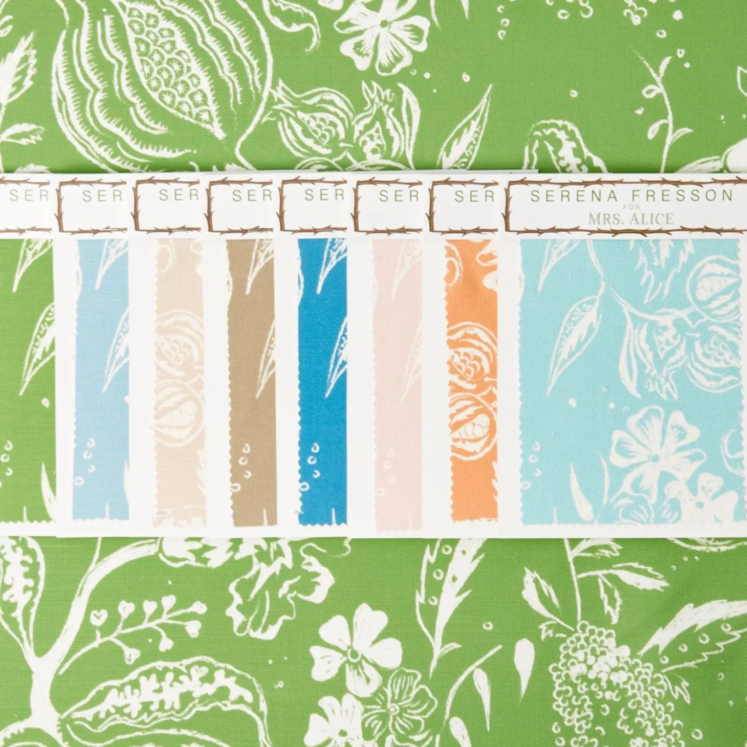 Green Chelsea Square Fabric