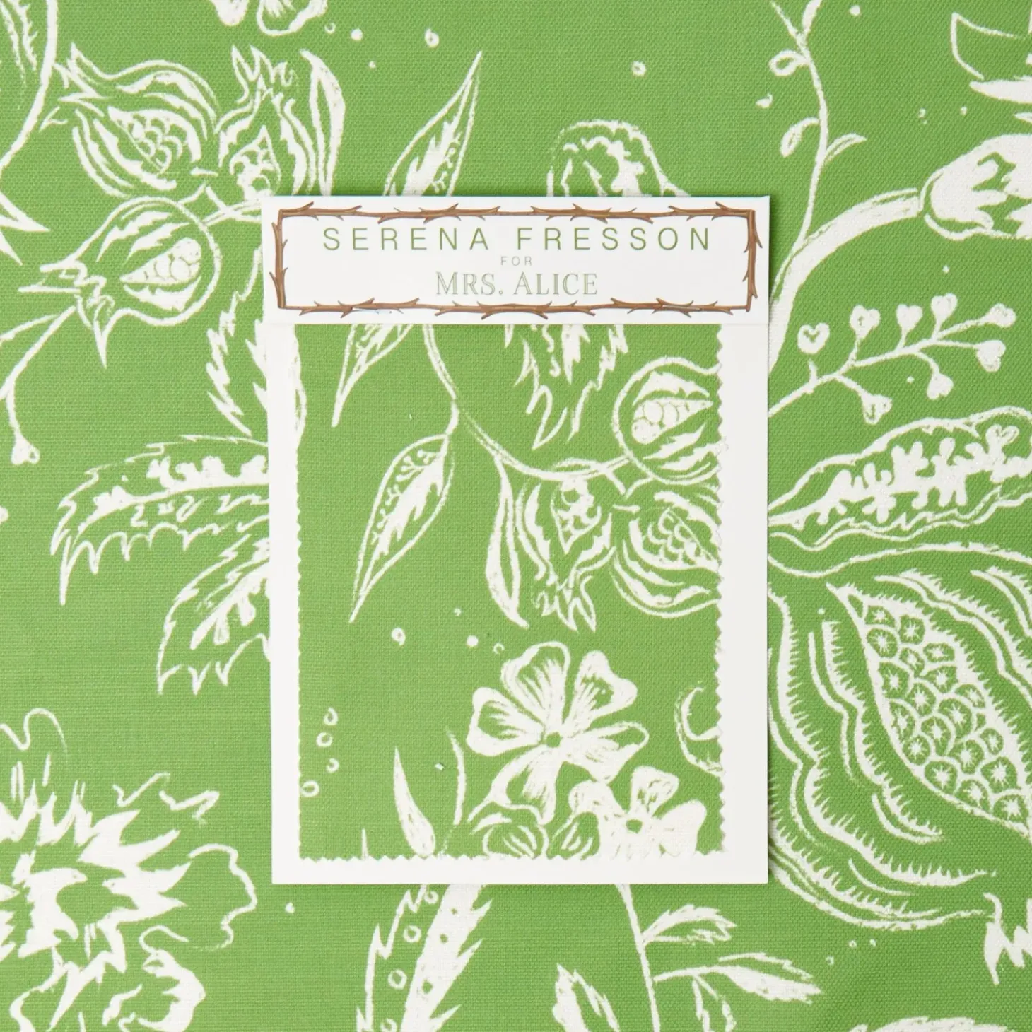 Green Chelsea Square Fabric