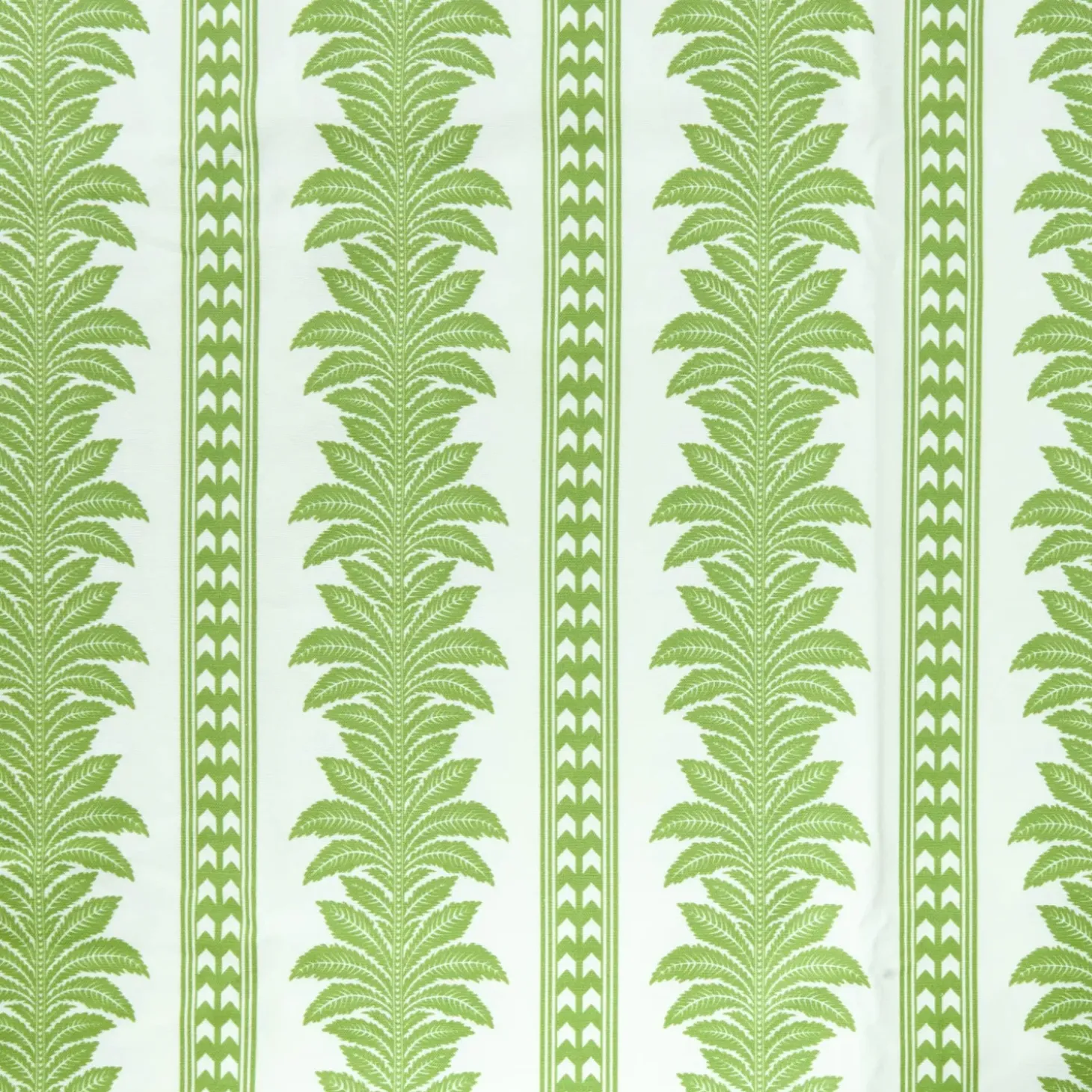 Green Fern Stripe Tablecloth