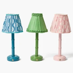 Green Frilled Silk Lampshade (18cm)