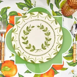 Green Garland Dinner Plates (Set of 4)