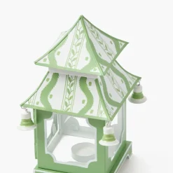 Green Ikat Pagoda Lantern