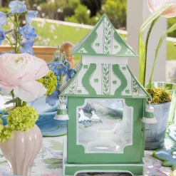 Green Ikat Pagoda Lantern