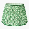 Green Ikat Scalloped Lampshade (40cm)