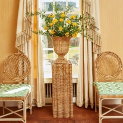 Green Ikat Seat Pad Cushion