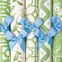 Green Ikat Stripe Wallpaper