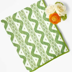 Green Ikat Tablecloth