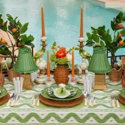 Green Ikat Tablecloth