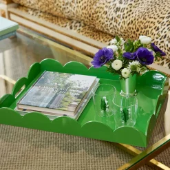 Green Lacquer Tray Set