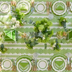 Green Laurel Dinner & Starter Plates (Set of 8)